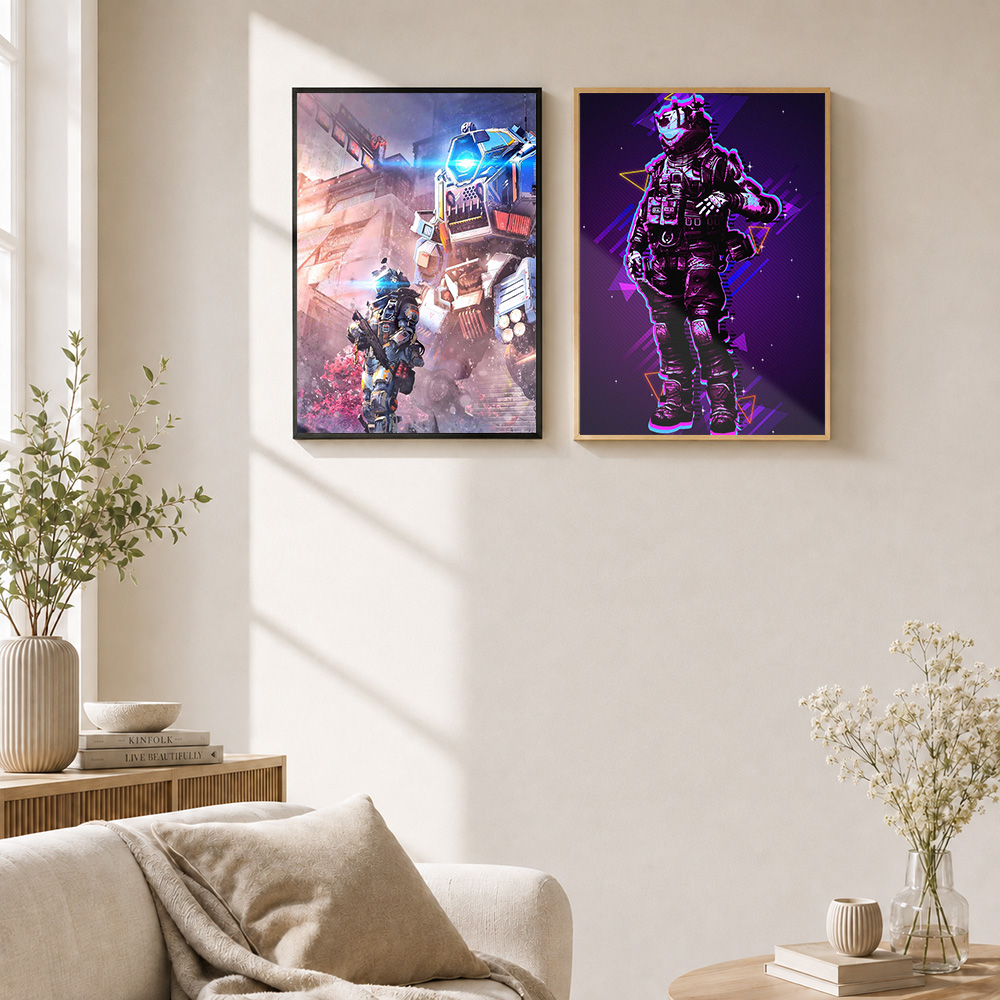 「タイタンフォール」のアルミフレーム入り金属ポスター。カスタ - Video Gaming & Esports Usd Acc のレビューと価格